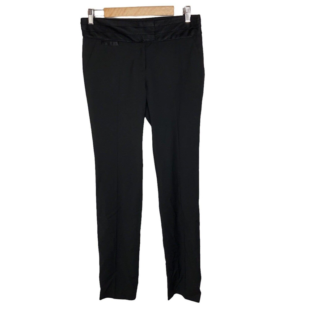 NWT Diane Von Furstenberg Womens Black Wool Blend Dress Pants Size 6‎ Low Rise